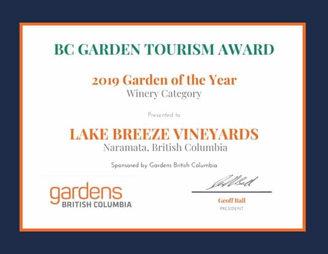 2019 BC Garden of the Year — Winery Category - 